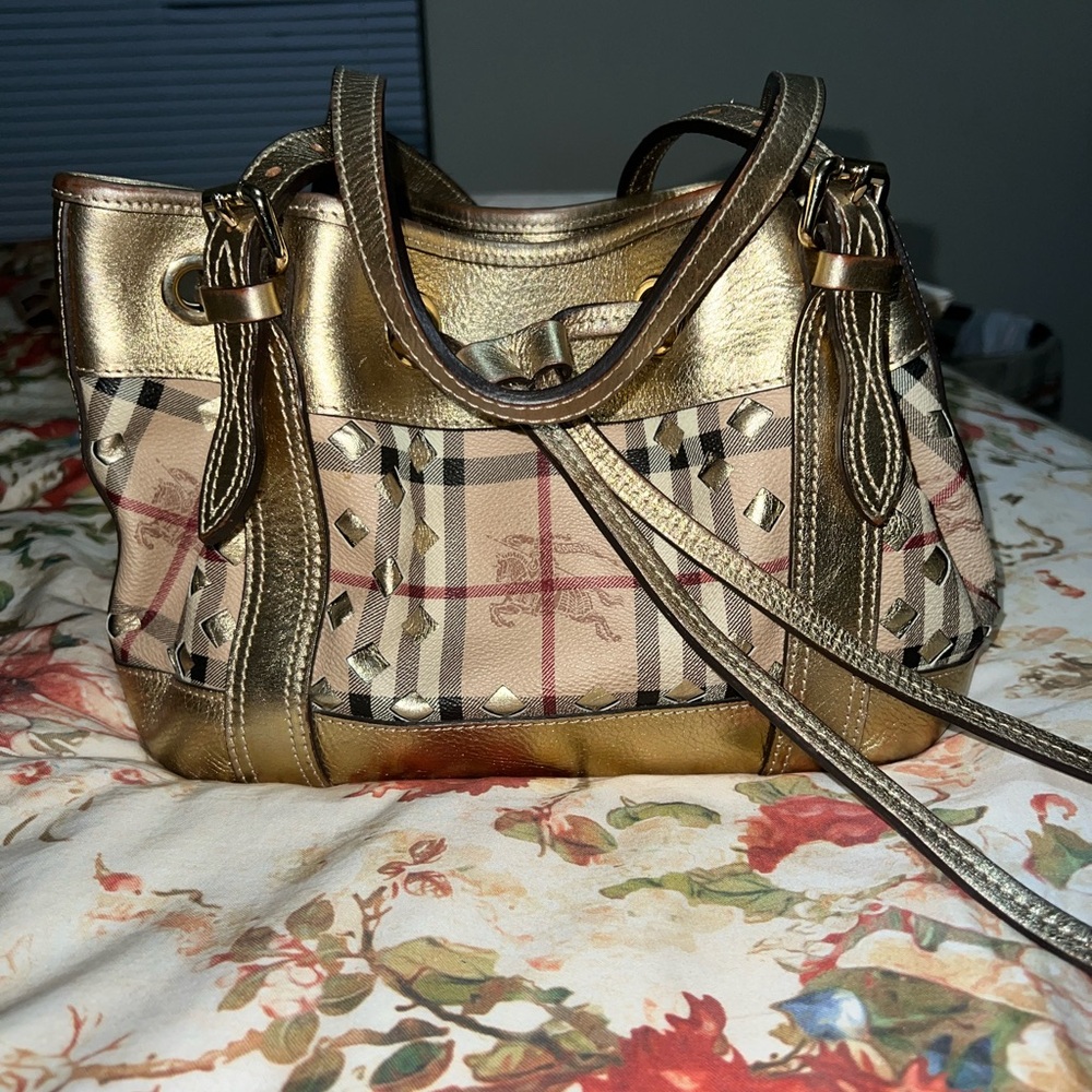 Burberry Haymarket Checkered Shoulder Bag